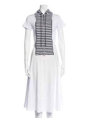 Veronica Beard Dickey Short-Blue White Striped Hood